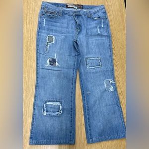 Ladies Enyce Patched Ankle Jeans Size 32